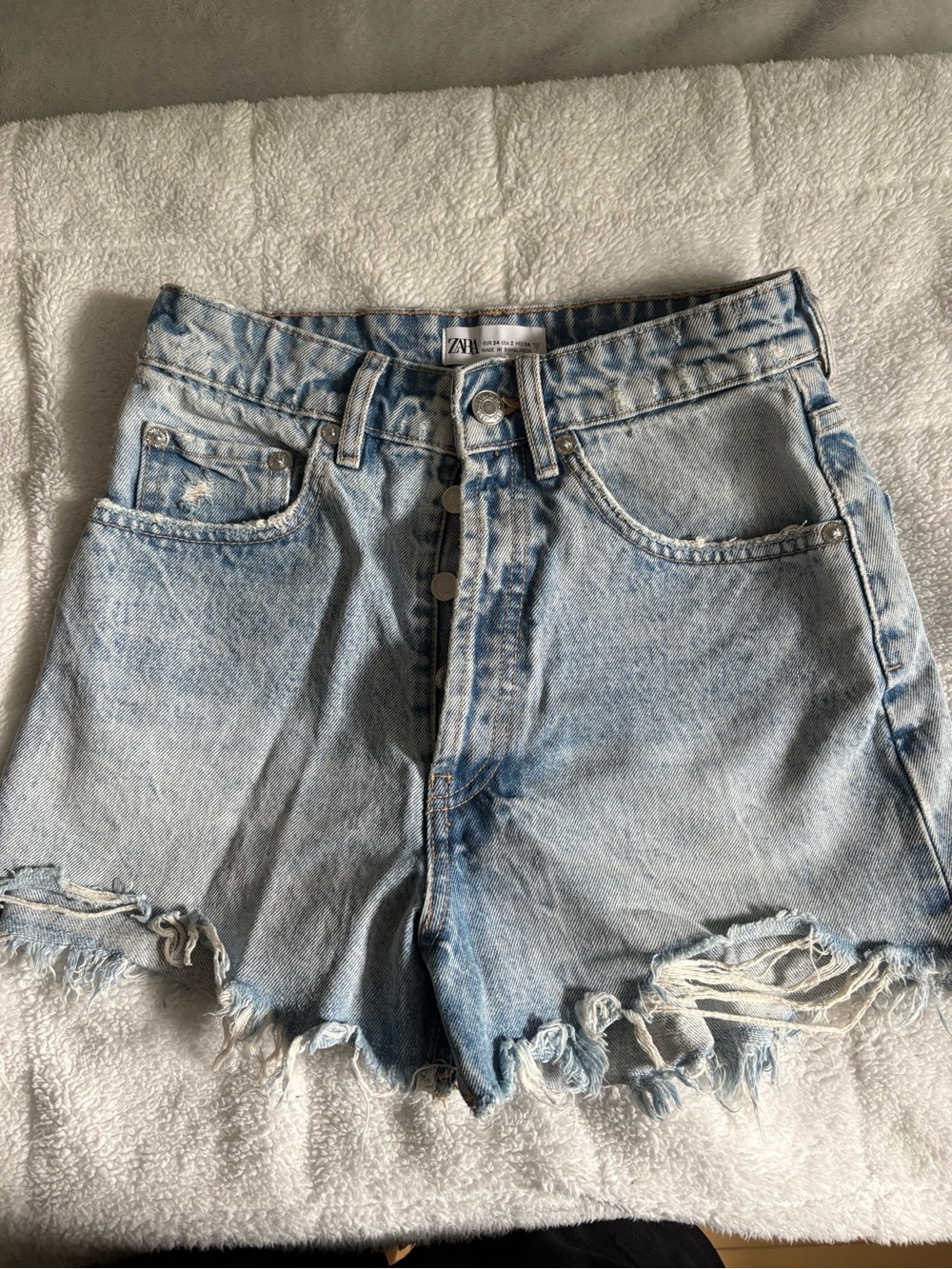 ZARA HIGH RISE DENIM SHORTS